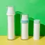 UKPACK 1.7oz/50ml Refillable PET & Acrylic Cylinder Airless Pump Bottle with 0.2cc Dosage