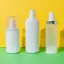 UKPACK 1.7oz/50ml PP Cylinder Airless Pump Bottle with 0.2cc Dosage and Clear Flush Overcap