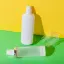 UKPACK 1.7oz/50ml PP Cylinder Airless Pump Bottle with 0.2cc Dosage and Clear Flush Overcap
