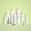 Idealpak 2.7oz/80ml Mini 20-400 PET Cylinder Bottle with Ribbed PP Twist Open Nozzle Applicator for Scalp Treatments