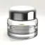 Somang Glass 2.7oz/80ml 50-410 Clear Glass Face Moisturizer Jar with Premium Heavy Base & Matching Step Cap