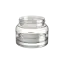 Somang Glass 2.7oz/80ml 50-410 Clear Glass Face Moisturizer Jar with Premium Heavy Base & Matching Step Cap