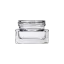 Somang Glass 1oz/30ml 46-400 Clear Glass Low-Profile Square Jar with Premium Heavy Base