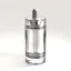Somang Glass 1.7oz/50ml 18-400 Clear Glass Cylinder Cosmetic Bottle with Premium Heavy Base