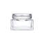 Somang Glass 1.7oz/50ml 51-400 Clear Glass Low-Profile Square Face Cream Jar with Premium Heavy Base