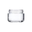 Somang Glass 1.7oz/50ml 50-410 Clear Glass Straight-Sided Face Cream Jar with Heavy Base - Wide Mouth