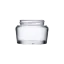 Somang Glass 2.7oz/80ml 52-400 Clear Glass Tapered Round Jar - Ideal for Face Moisturizer & Pomade