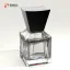 Somang Glass 1.7oz/50ml 18-410 Clear Glass Faceted Square Cube Cosmetic Bottle with Premium Heavy Base