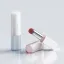 Samhwa 3.5g PETG & Aluminum Square Lipstick with Twist Up Mechanism, Frosted PETG Outer Case & Front-Fill Design