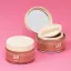 Samhwa 50g PETG Refillable Hinged Cream Jar with Built-In Mirror Lid, Hinged Sealing Disc, and Integrated Spatula Applicator