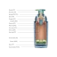 CLC 1.7oz / 50ml PETG Round Airless Pump Bottle with Flat Head and Flush Overcap, 0.25cc Dosage