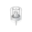 CLC Standard 360° Spray Aerosol Valve with Snap-On Mounting and Clear Overcap