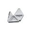 OPL Innovation 2-Pan Rhombus Diamond ABS Eyeshadow Palette with Twin Triangular Wells & Clear PMMA Lid