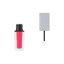 OPL Innovation 6ml / 0.2oz Square PETG Lip Gloss & Concealer Tube with Tapered Inner, Custom Color Collar & Cap with Doe Foot Applicator