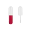 Rongyi Cosmetics 3.2ml / 0.11oz PETG Round Capsule Lip Gloss Tube with ABS Cap & Doe-Foot Applicator