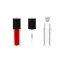 Rongyi Cosmetics 3ml / 0.1oz Thick-Wall PETG Cylinder Lip Gloss Tube with ABS Cap, Wiper & Customizable Doe-Foot Wand Applicator