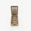 Rongyi Cosmetics 4-Pan Rectangular ABS Eyeshadow Palette with Applicator Well, Domed Top, Mirror & Push Button Closure