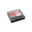 Rongyi Cosmetics 4-Pan Square ABS Eye & Lip Palette with Rectangular Wells, Applicator Well & Fully Transparent Top
