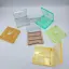 Rongyi Cosmetics 4-Pan Square ABS Eye & Lip Palette with Rectangular Wells, Applicator Well & Fully Transparent Top
