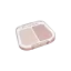 Rongyi Cosmetics 2-Pan Squircle ABS Pressed Powder Palette with Fully Transparent Top