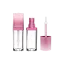 Sambound New Material Technology 0.24oz / 7ml PETG Triangular Lip Gloss Tube with Custom Color Collar, ABS Cap & Customizable Wand Applicator