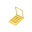 Sambound New Material Technology 9.6g 12-Pan Rectangular ABS & AS Eyeshadow or Lip Palette with Square Wells & Window Lid