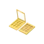 Sambound New Material Technology 9.6g 12-Pan Rectangular ABS & AS Eyeshadow or Lip Palette with Square Wells & Window Lid