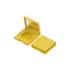Sambound New Material Technology 3.3g Single-Pan Square ABS & AS Powder Compact with Round Well & Mirror