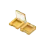 Sambound New Material Technology 3.7g Single-Pan Square ABS & AS Powder Compact with Transparent Lid