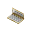 Sambound New Material Technology 15-Pan Rectangular Dual-Tone ABS Eyeshadow Palette with Rectangular Wells & Mirror