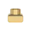 Sambound New Material Technology 0.32oz / 9.6ml Thick-Wall PETG Square Lip Gloss Tube with ABS Cap, Wiper & Customizable Doe-Foot Applicator