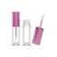 Sambound New Material Technology 0.18oz / 5.2ml Thick-Wall PETG Cylinder Lip Gloss Tube with ABS Cap & Customizable Doe Foot Applicator