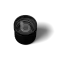 MIRON Violetglass 18-DIN Black Ribbed HDPE Tamper-Evident Dropper Cap, 2mm