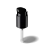 MIRON Violetglass 18-415 Black PP Slim Serum/Treatment Pump, 0.15cc Dosage
