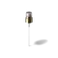 MIRON Violetglass 24-410 Black PP Fine Mist Sprayer with Gold Metallic Collar & Clear Overcap, 0.2cc Dosage