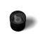 MIRON Violetglass 18-DIN Black Ribbed HDPE Tamper-Evident Vertical Dropper Cap, 1mm