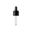 MIRON Violetglass 18-DIN Black TPE Bulb Pipette Dropper with Tamper-Evident Band & Bent Ball Glass Tip, 0.7cc Dosage (Orion 10)