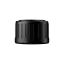 MIRON Violetglass 31.5mm Tamper-Evident Ribbed Black PP Screw Cap with Violet Inlay