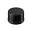MIRON Violetglass 31.5mm Tamper-Evident Ribbed Black PP Screw Cap with Violet Inlay