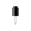 MIRON Violetglass 18-415 Black Push-Button Pipette Dropper with Straight Ball Tip, 0.35cc Dosage