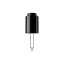MIRON Violetglass 18-415 Black Push-Button Pipette Dropper with Straight Ball Tip, 0.35cc Dosage