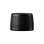 MIRON Violetglass 28mm Child-Resistant Tamper-Evident Ribbed Black PP & PEHD Screw Cap with Violet Inlay