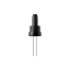 MIRON Violetglass 18-DIN Black Ribbed Tamper-Evident TPE Bulb Glass Pipette Dropper with Bent Ball Tip, 1cc Dosage