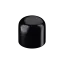 MIRON Violetglass 18-DIN Black Urea Dropper Cap, 3mm