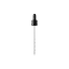 MIRON Violetglass 18-DIN Black Ribbed TPE Bulb Graduated Pipette Dropper with Tamper-Evident Band & Conical Tip, 1cc Dosage (Orion 100)