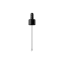 MIRON Violetglass 18-DIN Black TPE Bulb Pipette Dropper with Tamper-Evident Band & Bent Ball Tip, 1cc Dosage