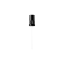 MIRON Violetglass 18mm DIN Black Ribbed PP Fine Mist Sprayer with Black Overcap, 0.14cc Dosage