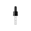 MIRON Violetglass 18-DIN Black Ribbed TPE Bulb Graduated Pipette Dropper with Tamper-Evident Band & Conical Tip, 1cc Dosage (Orion 30)