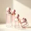 LISSON Packaging 4.1oz / 120ml Pink Glass Lotion Pump Bottle with Ball Overcap