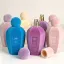 LISSON Packaging 3.4oz / 100ml Tapered Glass Perfume Bottle with Flocked Finish and Electroplated Spray Pump